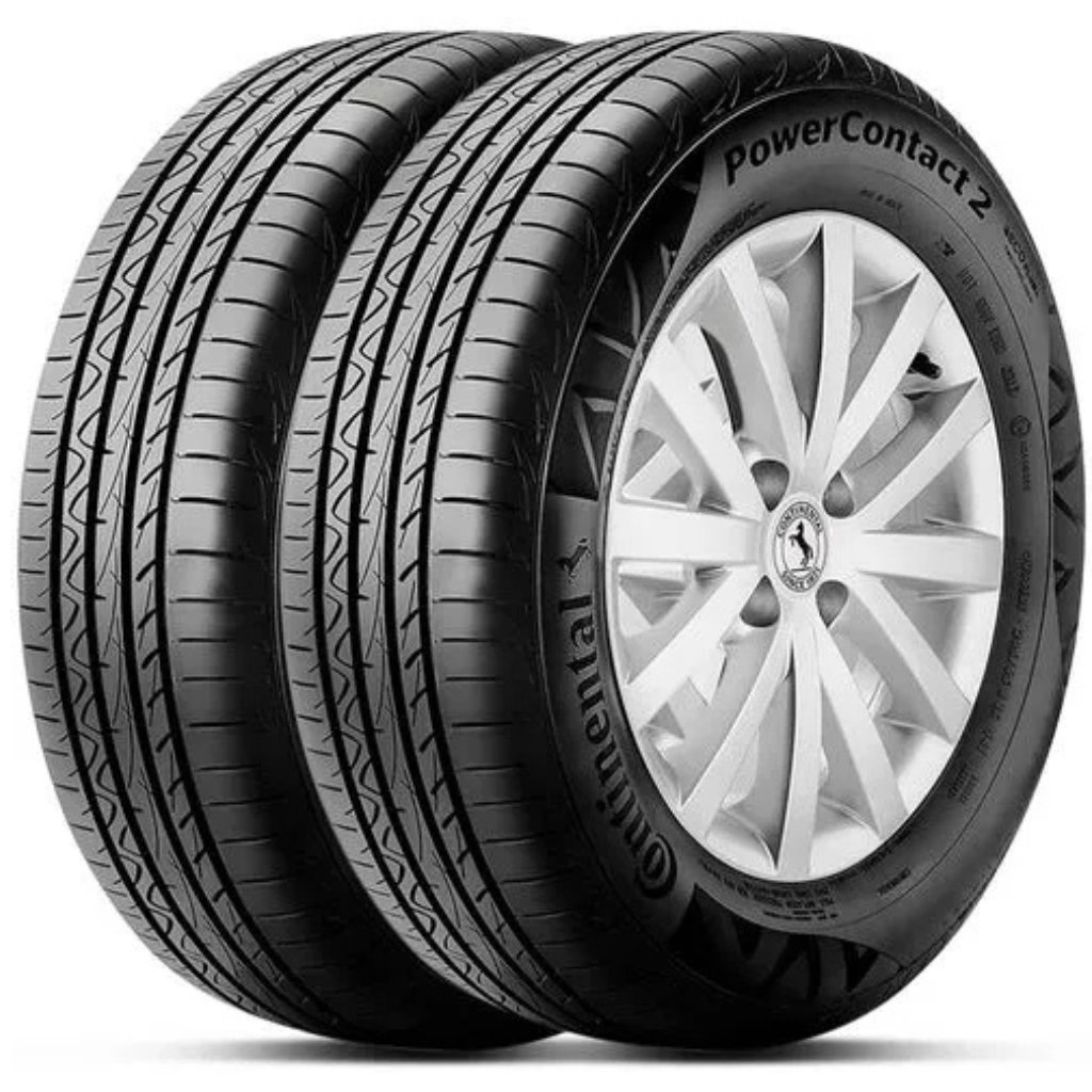 Kit 2 Pneu Continental Aro 16 205/55r16 91v Fr PowerContact2